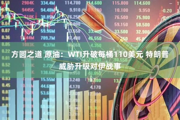 方圆之道 原油：WTI升破每桶110美元 特朗普威胁升级对伊战事