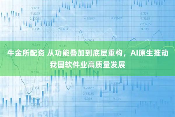 牛金所配资 从功能叠加到底层重构，AI原生推动我国软件业高质量发展